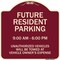 Signmission Designer Series-Future Resident Parking 9:00-6:00 Burgungy Heavy-Gauge Alum, 18" x 18", BU-1818-9975 A-DES-BU-1818-9975 - alternate 1